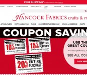 Hancock Fabrics Promotional Codes